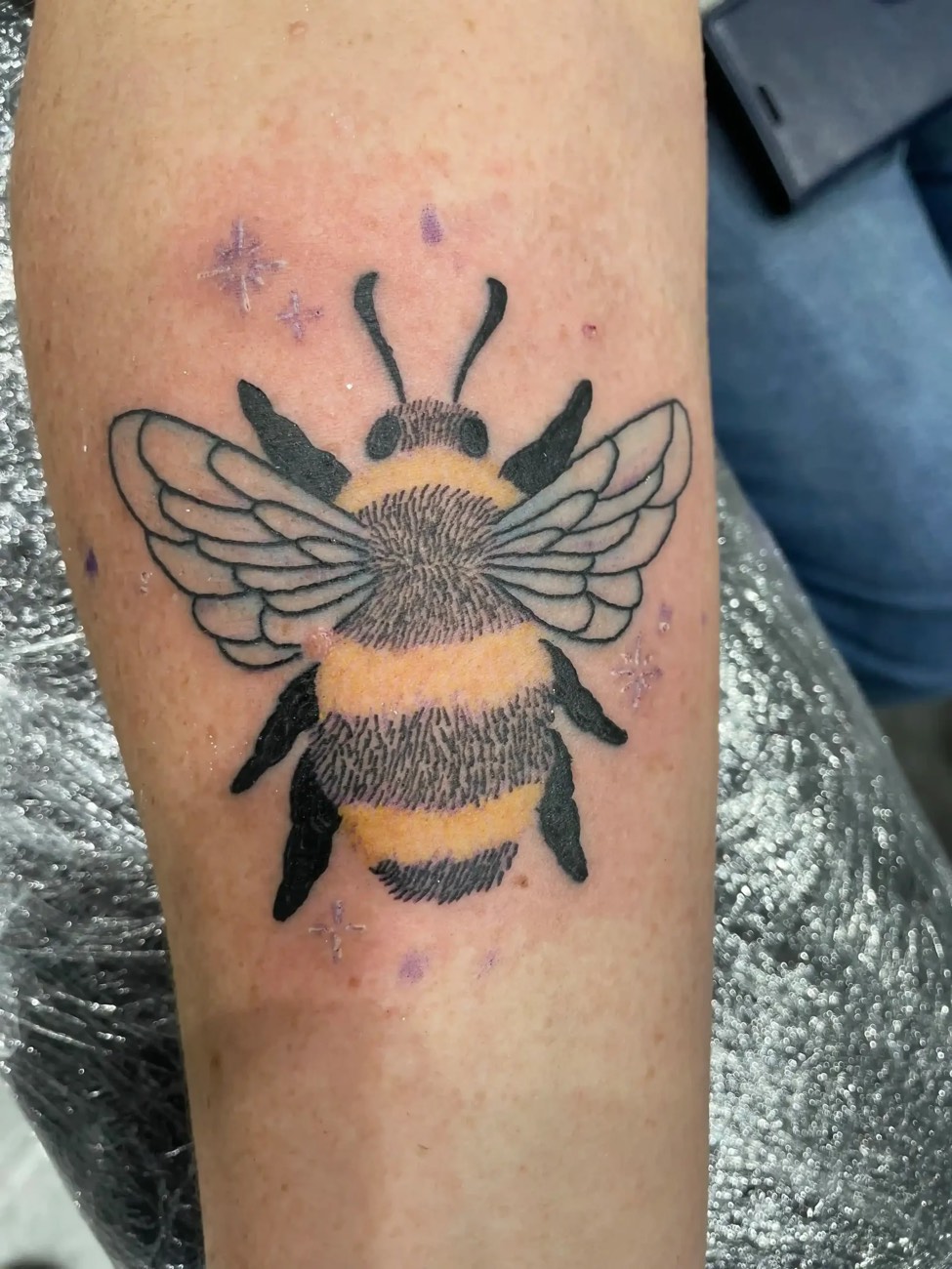 Bumblebee colour tattoo