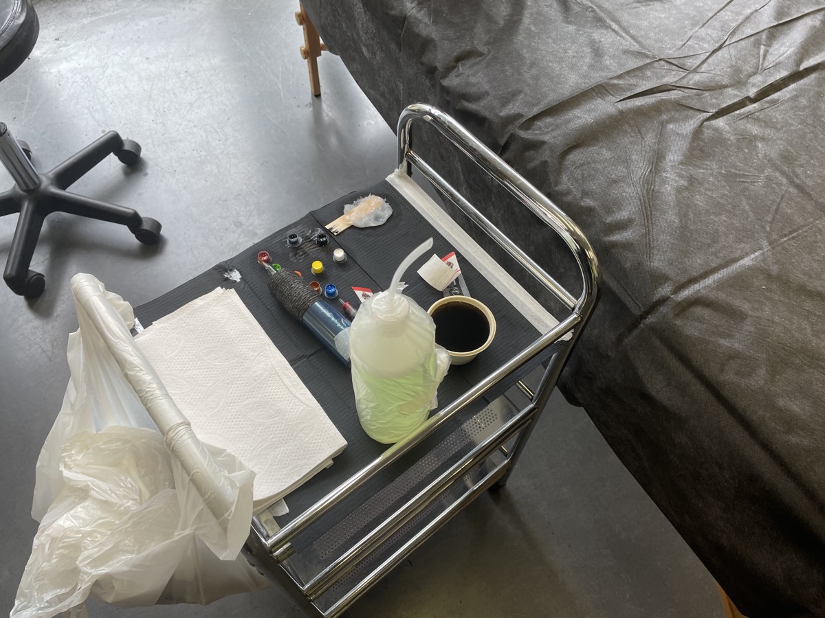 Tattoo equipment and ink station