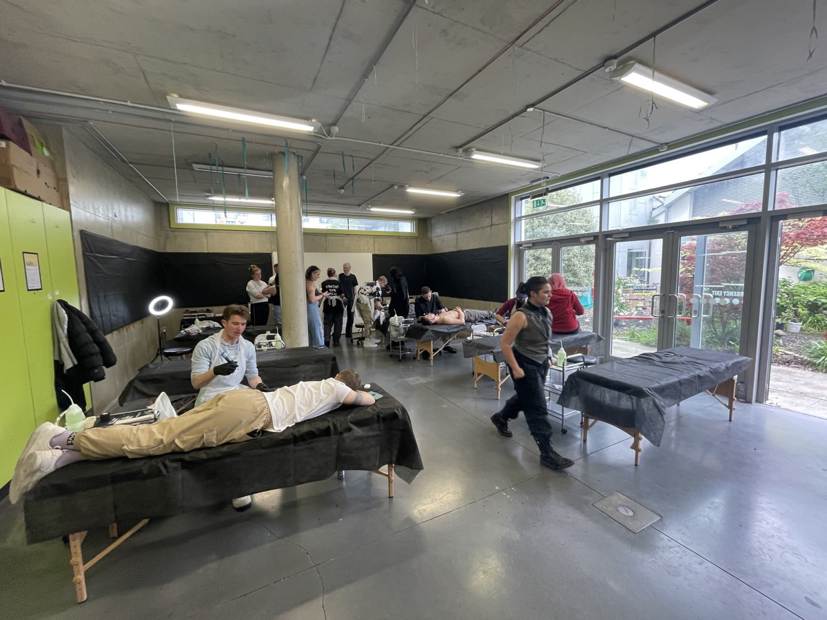 The Dublin Tattoo College studio floor